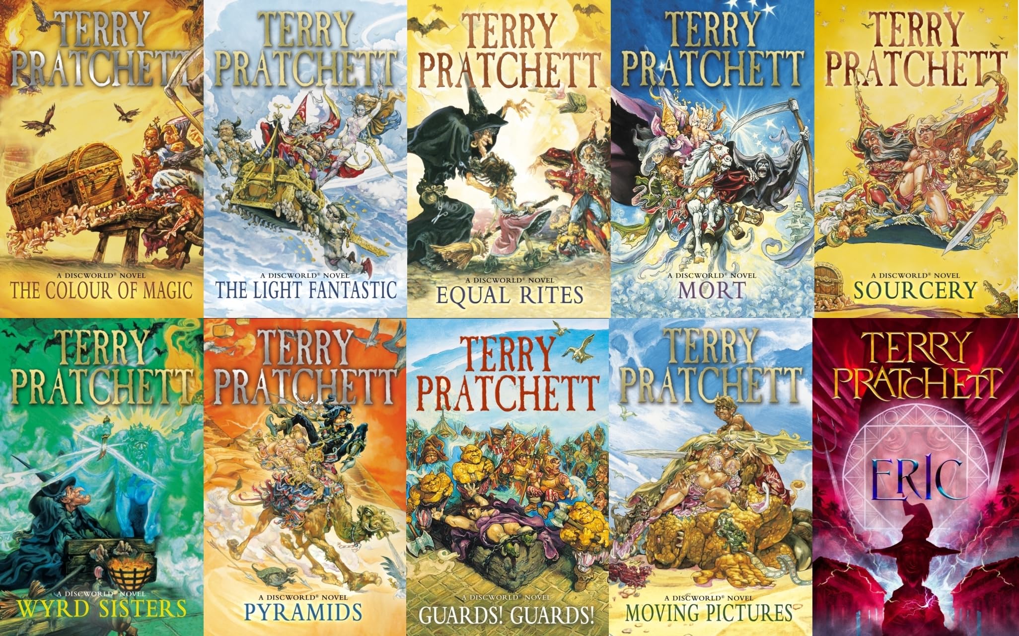 Terry pratchett Discworld novels Series 1 and 2 :10 books